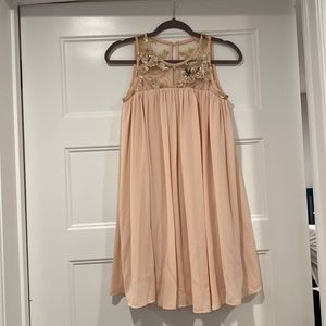 Hommage boutique blush dress with flower sequins